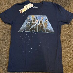 Star Wars Sz Med Adult Navy Blue Character Tee